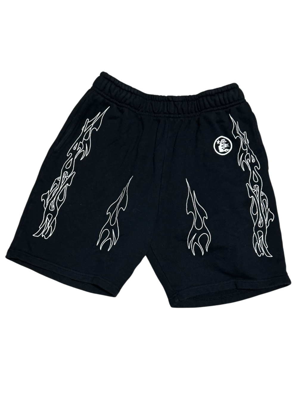 Hellstar Black Graphic Shorts – Size L – Path To Paradise Flame Logo 🔥